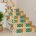 thumbnail image 4 of Mi Alma Gold Beige Green Vintage Flower Peel & Stick Tiles - Vinyl Backsplash 8x8, 4 of 14