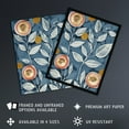 thumbnail image 2 of Artery8 Folk Art Flower Line Patterns Blue Pink Painting Bedroom Artwork Framed Wall Art Print A4, 2 of 5