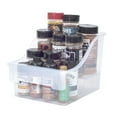 thumbnail image 4 of (2 pack) Mainstays 2-Tier Medium Clear Plastic Bin, Multi-Purpose Kitchen Storage and Organization Solution, 4 of 7