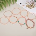 thumbnail image 5 of Pink Stackable Rainbow Vinyl Record Clay Beaded Stretch Bracelets, 5 of 5