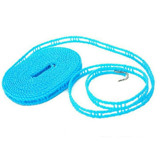 Portable Anti-skid Windproof Clothesline Fence-type Clothesline Drying Clothes Hanging Rope for Outdoor Travel 3/5 Meters