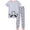 Gray-Panda, variant on MyFav Children Girl Pajamas Set Soft Comfy Sleepwear Cartoon Pajamas Size 4 to 14 Years