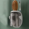 thumbnail image 3 of Soporte para cepillo de dientes montado en la pared, kit dispensador automático de pasta de dientes Soporte para cepillo de dientes, 3 of 5