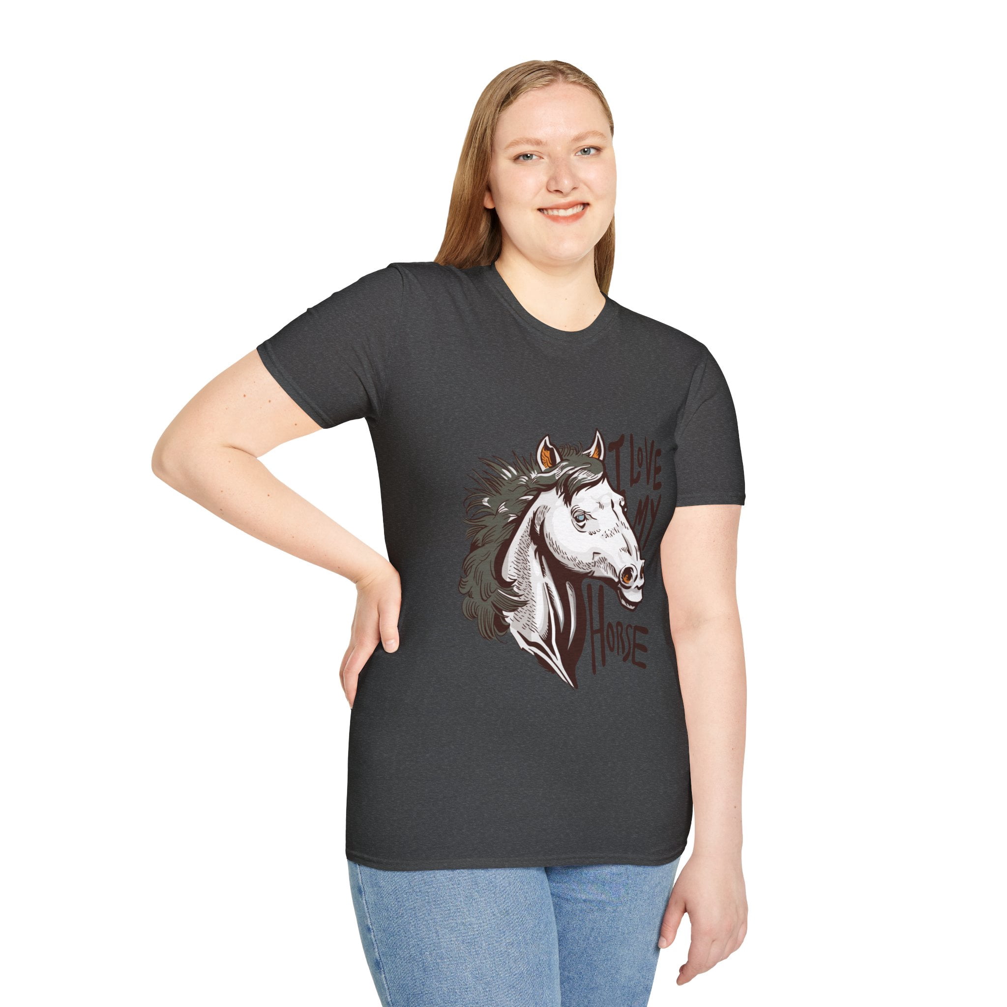 Love My Horse Motivational Equestrian Novelty TShirt