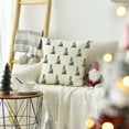 thumbnail image 4 of Sm:)e Green Pine Tree Christmas Throw Pillow Covers 18x18 Inch, Decorative Cushion Covers for Couch Sofa Bedroom Living Room Home Decor, White, 4 of 7