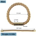 thumbnail image 2 of 2 Pack Strong Magnetic Curtain Tiebacks Decorative Rope Holdbacks Convenient Ties Backs for Thin or Thick Window Draperies No Tools Required 19.7in, Slightly Heavy- Gold, 2 of 7