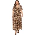 thumbnail image 1 of Nuevo vestido largo bohemio con cuello en V y manga corta, elegante y elegante, vestido maxi de Carevas Vestido, 1 of 2