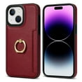 thumbnail image 6 of Nalacover for iPhone 14 Wallet with Card Holder Slot, 360°Rotation Ring Holder Kickstand Cover for Men Women Protective Premium PU Leather Shockproof Cover For iPhone 14, Red, 6 of 10