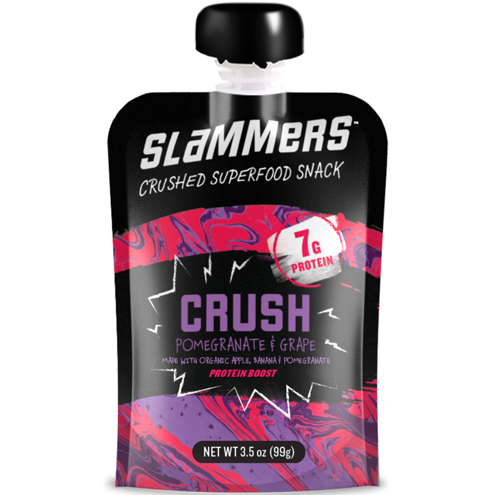 Slammers Organic Snack, Pomegranate Grape, 3.5 oz, 4 Pack