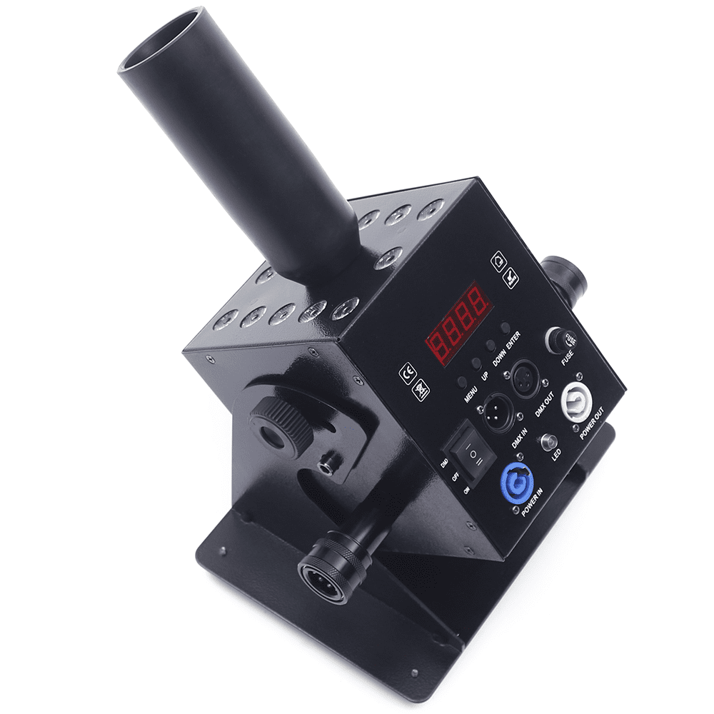 ANQIDI 12x3W LED CO2 Jet Machine, RGB 3 In1 Multi-angle Ejector DMX Control for Stage DJ Party Show Effect Fog Smoke Machine