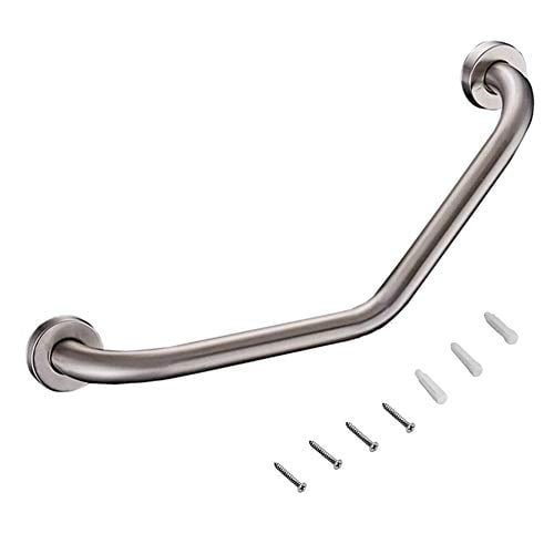 FChome 17.3 inch Bathroom Grab Bar?Bathtub Arm SafeGrip Bar Brushed Nickel Shower Handle Wall