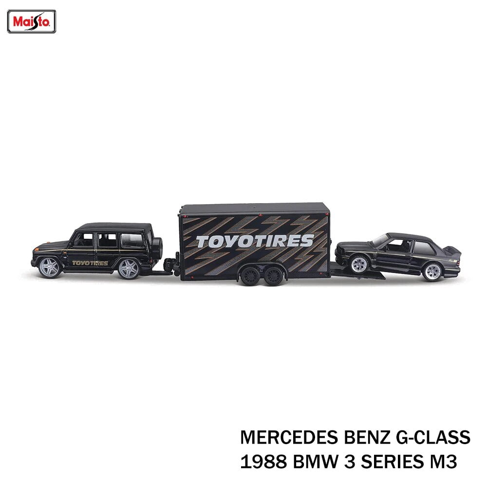 Maisto 1:64 - Ford Bronco 2021 Avec Remorque Et Mustang GT 2015 - Modèles Neufs Sous Blister