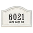 thumbnail image 1 of QualArc CCAB-ARC-TRAV-CRM 20 in. Engraved Arch Travertine Style Cast Concrete Address Block in Cream Color, 1 of 1