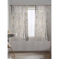 thumbnail image 5 of Sheer Curtains 72 Inches Long, Gray Brown Semi Sheer Curtains Light Filtering Window Treatment, Vintage Shabby Texture Making Old Privacy Voile Drapes for Living Room Bedroom 52x72 Inch, 5 of 7