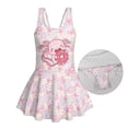 thumbnail image 5 of FUIALDOLG Lovely Capybara Axolotls for Girls One-piece Bathing Suit With Skirt Child Cartoon Swim Dress Little Kids One-piece Bathing Suit Sleeveless A Line Swimsuit Beach Wear 8-9 Y, 5 of 7