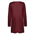 thumbnail image 6 of LoyisViDion Womens Ladies Solid V-Neck Cardigan Long Sleeve Coat Pockets Outerwear Wine 4(S), 6 of 9