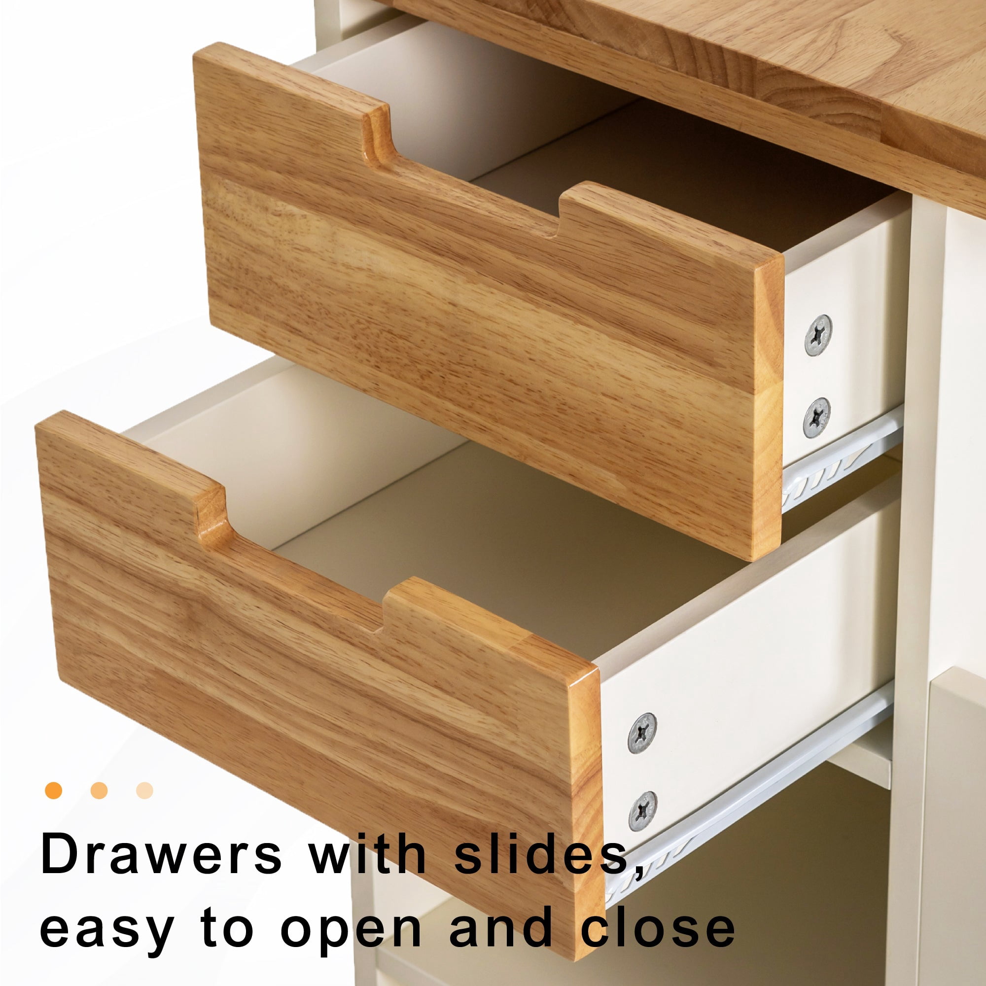 Sophia&William Kitchen Island Kitchen Cart on Wheels with Storage Drawer and Cabient-White