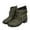 Army Green, variant on Ankle Boots Women Winter Fashion Leather Buckle Side Zipper Ankle Boots Temperament Boots Womens Booties Army Green 42