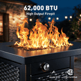 thumbnail image 4 of Philergo 28.2" Outdoor Propane Fire Pit Table with Lid, 62,000 BTU Gas Fire Pit for Patio Garden Party, 4 of 5