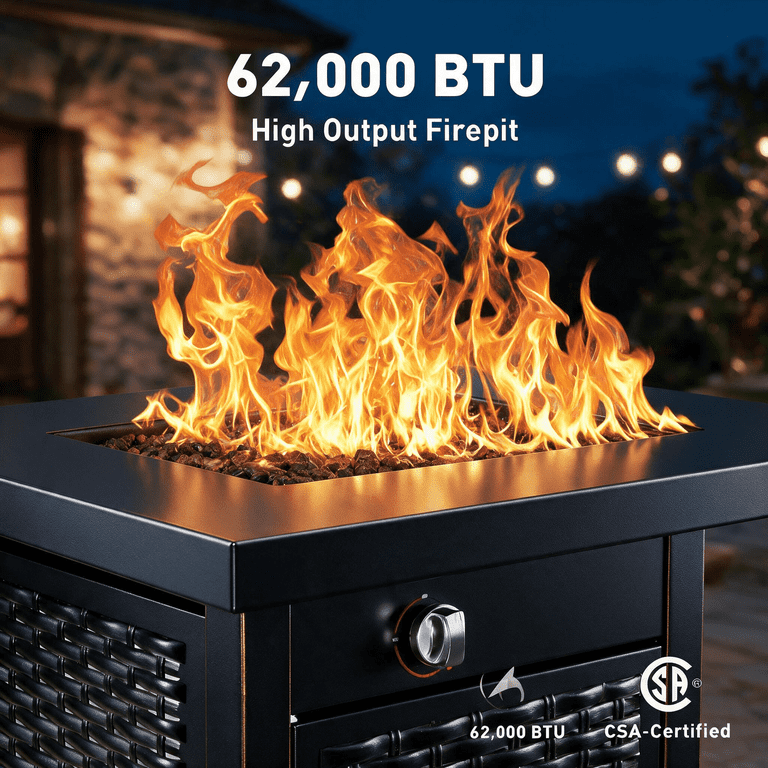 Philergo 28.2" Propane Fire Pit Table, 62,000 BTU with Lid photo 3