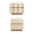thumbnail image 4 of Isola 2 Drawer Nightstand in White Light Oak, 4 of 9