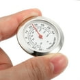 thumbnail image 5 of 1.46" Mini Indoor Outdoor Thermometer Celsius/ Fahrenheit Temperature Monitor, Silver 2 Pack, 5 of 5
