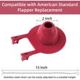 thumbnail image 3 of 1 Piece Red 2 Inch Universal Toilet Tank Flapper Replacement Compatible With American Standard Rubber Seal, 3 of 7