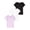 Black/White/Purple, variant on Baby & Toddler Girl Cotton Short-Sleeve Solid T-Shirts, 3-Pack, 0M–6T