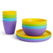 Munchkin 12pc Baby and Toddler Feeding Supplies Set - Includes Plates, Bowls, and Cups