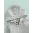 thumbnail image 5 of Loicainy Baby Toddler Girls Boys Hooded Outfit 3 6 12 18 24 Months 2T 3T Solid Color Pullover Hoodie Sweatshirt Tops and Casual Drawstring Pants Clothes Set, 5 of 9