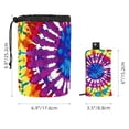 thumbnail image 5 of PhooArto Drawstring Cosmetic Bag, Barrel Shaped Portable Travel Makeup Bags, Tie Dye Circles Pattern Large Capacity Waterproof Multifunctional Bucket Toiletry Bag, 5 of 6