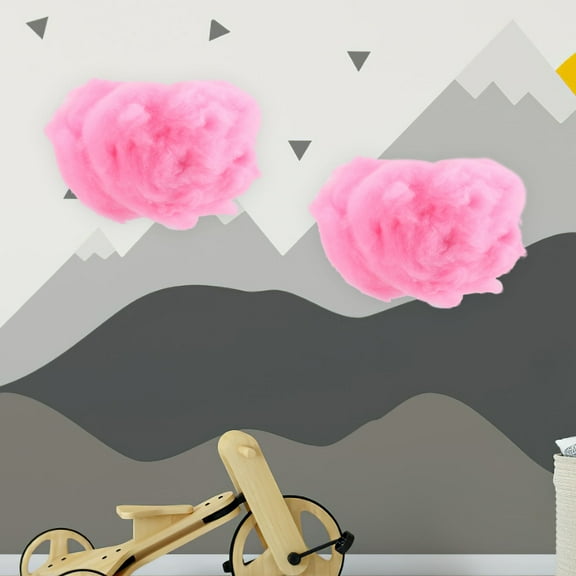 OFFIGAM Cotton Fluff Cloud Decorations for Ceiling, 2 Pieces, Soft Room Decor for Kids Bedroom or Nursery