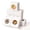 White, variant on 4-inch Cookie Jar, 50pcs Pack, Brown - Baking tin with clear window, suitable for gifting or takeout. Paper material, can hold cake slices, macarons, donuts, etc. Dimensions: 4x4x2.5 inches