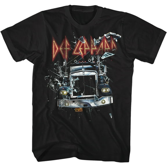 Def Leppard On Through The Glass Black Adult T-Shirt