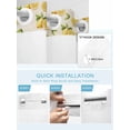 thumbnail image 5 of No Hook Cloth Fabric Shower Curtain with Snap in Liner, Summer Lemon Waterproof Shower Curtains Set with See Through Top Window, Yellow Fruit Watercolor Pastoral Beige Bath Curtains Shower 72"x84", 5 of 6