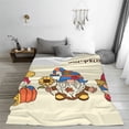 thumbnail image 5 of Honeii Autumn Gnomes1 Print Fleece Blanket - Throw Blanket for Bed, Sofa, Couch, Camping, and Travel , Microplush Ultra Soft Warm Blanket-80"x60", 5 of 7
