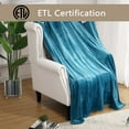 thumbnail image 3 of Towallmark Electric Heated Blanket Throw, 62" x 84" Super Cozy Soft Flannel Heated Throw with 4 Fast Heating Levels & 4 Hours Auto Off, Machine Washable, Home Office Use, Teal, 3 of 7