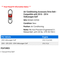 thumbnail image 2 of Air Conditioning Accessory Drive Belt - Compatible with 2010 - 2014 Volkswagen Golf 2011 2012 2013, 2 of 2