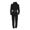 thumbnail image 4 of Scyoekwg Womens Sets 2 Piece Outfits Sweatsuit Fall Outfits Long Sleeve Sweatshirt Jogger Sweatpant Fashion Casual Matching Outfits Two Piece Set Lounge Set (Black,M), 4 of 8