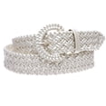 thumbnail image 3 of Women's 1 1/4" Inch Wide Hand Made Metallic Braided Woven Casual Belt, 3 of 3