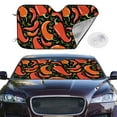 thumbnail image 2 of Balery Red Hot Chili Windshield Sun Shade, Car Front Window Sunshade Cover ,Automotive Interior Portected Blocks Uv Rays For Car Pickup Truck Suv Accessories- Small, 2 of 7