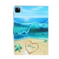thumbnail image 4 of Allytech iPad Pro 11 Case 2020 Released 2nd Generation, Folio Stand Shockproof PU Leather Auto Sleep Wake Feature Slim Fit Full Protection Case Cover for Apple iPad Pro 11-inch, Blue Beach, 4 of 9