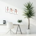 thumbnail image 4 of Hieng 3 Pieces Ballet Black Girl Canvas Wall Art African Americans Pictures Pink Ballet Dancer Poster Prints for Dance Room Decor Unframed, 4 of 6