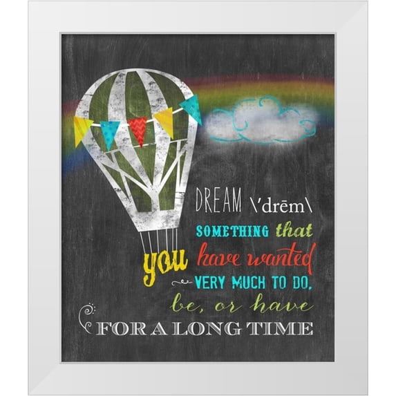 Longfellow Designs 20x23 White Modern Wood Framed Museum Art Print Titled - Dream