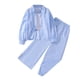 thumbnail image 1 of Odeerbi 3-12 Años Niños Niñas Conjunto de Algodón Camisa de Manga Larga A Rayas Pantalones de Pata Ancha Conjunto Niños Top Cintura Elástica Pantalones Largos Conjunto de Dos Piezas, 1 of 4