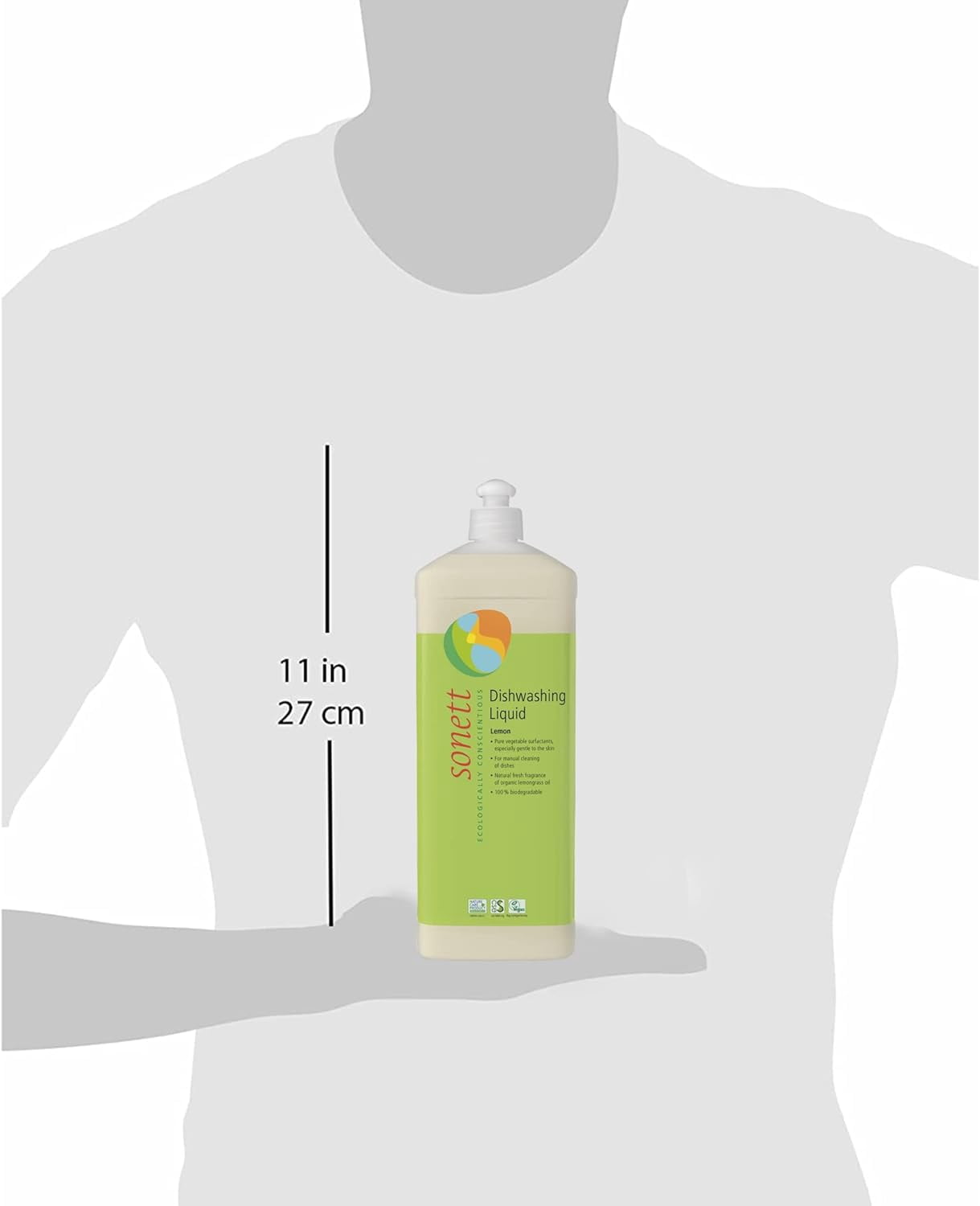 Organic Dishwashing Liquid Organic 100% Biodegradable Lemon, 34 Fl.Oz (1 Count)