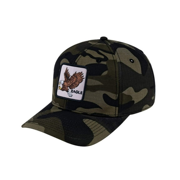 Unisex V2 Embroidered The Eagle, 6-Panel Baseball Cap, Green Camo/Green Camo, Adjustable Fit
