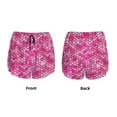 thumbnail image 3 of Daiia shiny with pink heart Pattern Women's 2 in 1 Running Shorts - Lightweight Athletic Workout Gym Yoga Shorts Liner with Phone Pockets-Small, 3 of 7