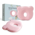 thumbnail image 1 of Almohada para bebé MarBoost de espuma viscoelástica suave y transpirable, rosa, con forma de oso, 1 of 7