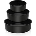 thumbnail image 1 of HaWare 3 Size Nonstick Round Cake Pan Set, Stainless Steel Core, 6" 8" 9.5 inch Cheesecake Pan, Wedding Cake, Non-Toxic, 1 of 7